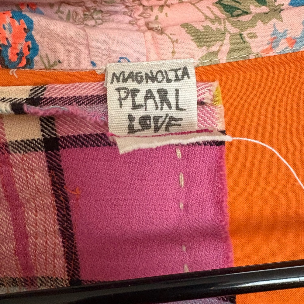 MAGNOLIA PEARL Orange and Pink Patchwork KIMONO worn once!
**must sell. - Picture 5 of 8